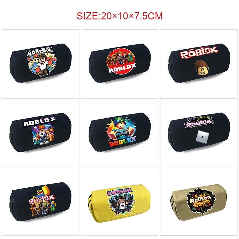 Roblox Inspired Canvas Pencil Case – Large Capacity 2-in-1 Stationery Bag & Drawstring Backpack for School, Students & Gamers